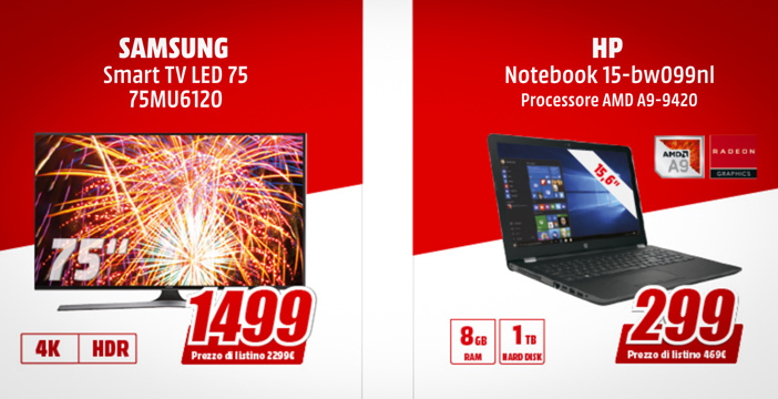 Al momento stai visualizzando Verso il Red Friday di MediaWorld: oggi TV Samsung 75″ UHD a meno di 1.500 euro
