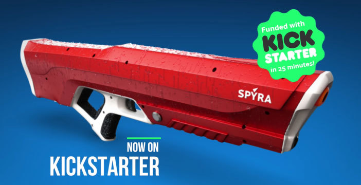Al momento stai visualizzando Il fucile ad acqua definitivo si chiama Spyra One: spruzzi a 12 metri e ricarica USB