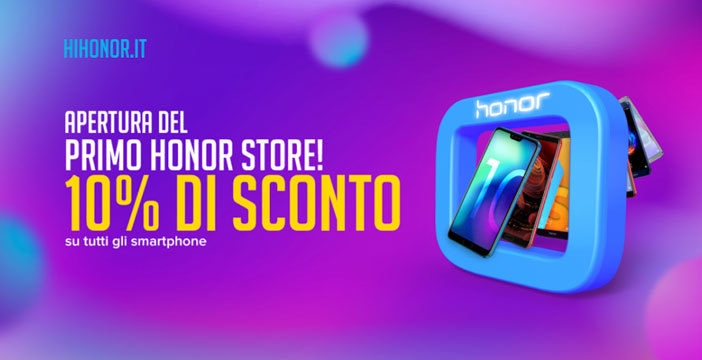 Al momento stai visualizzando Honor, arriva il primo temporary store. Sconto del 10% sugli smartphone