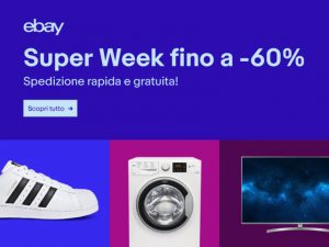 Scopri di più sull'articolo eBay Super Week, sconti su tantissimi TV, smartphone e videogiochi