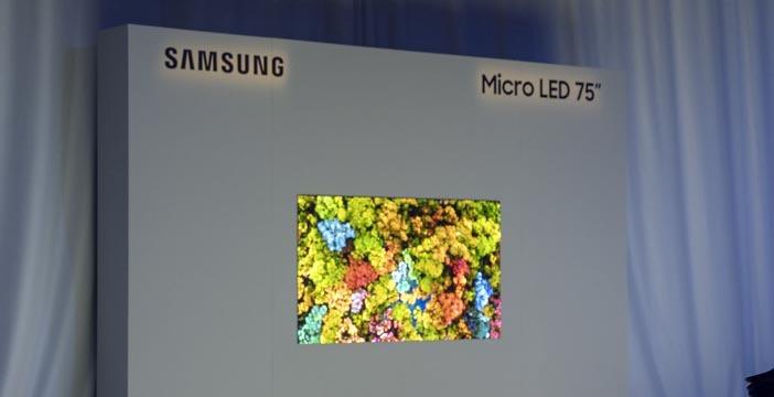 Al momento stai visualizzando Samsung annuncia il MicroLed 4K da 75”. Ed è uno spettacolo