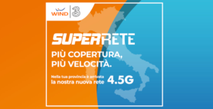 Scopri di più sull'articolo Wind Tre, in 21 comuni arriva la nuova Super Rete 4.5G. Velocità fino a 1 Gbps