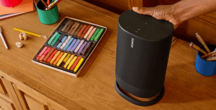 Al momento stai visualizzando Le immagini del diffusore Bluetooth di Sonos. Si chiamerà Sonos Move