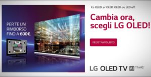 Scopri di più sull'articolo LG rimborsa fino a 600 euro chi acquista i suoi TV OLED 2019