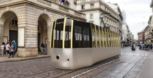 Scopri di più sull'articolo Il tram progettato in epoca COVID-19. “Passerella” rispetta il distanziamento sociale con eleganza