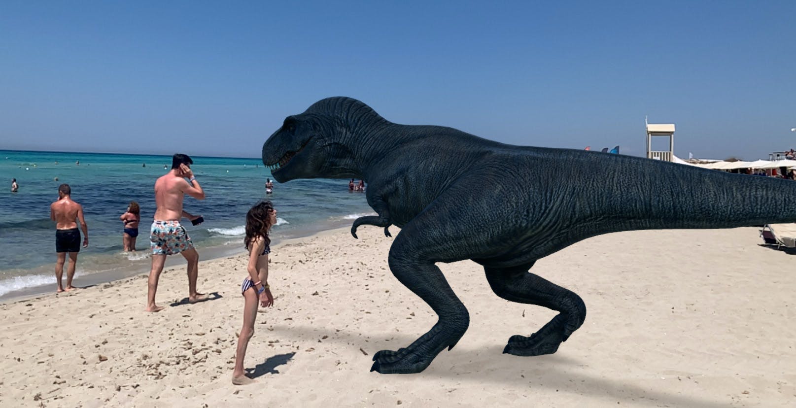 Lo scherzo dell'estate è mettere un dinosauro in spiaggia. Con Google Search per Android e iOS ora si può