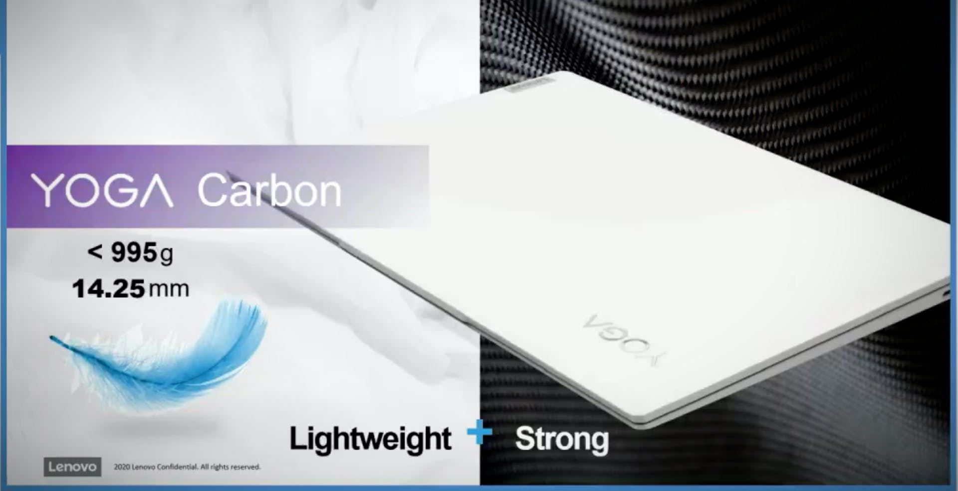 Spunta il Lenovo Yoga Carbon da 13,3” in fibra di carbonio e con i nuovi processori Tiger Lake di Intel