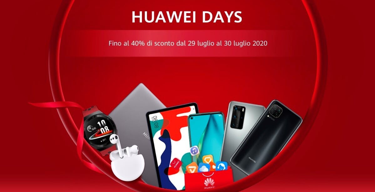 Due giorni di sconti sullo store Huawei: il 29 e 30 luglio si risparmia fino al 40%