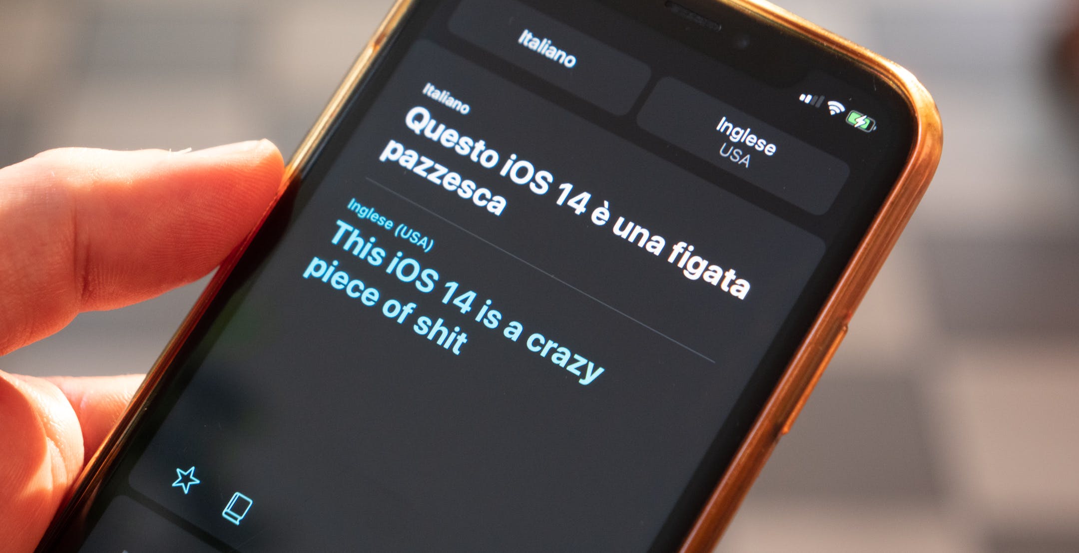 Al momento stai visualizzando Il baco del traduttore Apple: “figata pazzesca” diventa “crazy piece of shit”