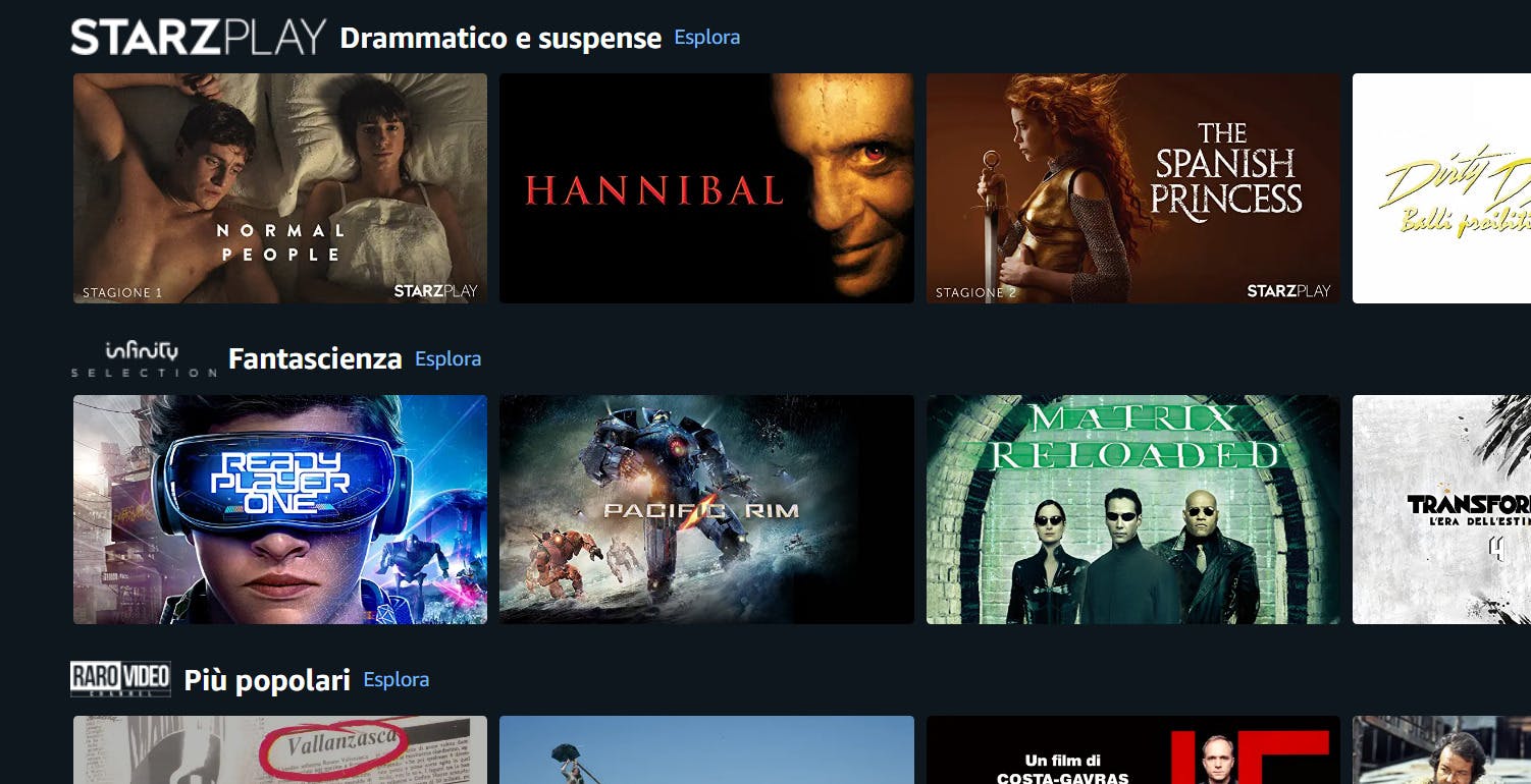 Prime Video Channels debutta in Italia: arrivano Infinity, Juventus TV e Starzplay, ognuno con il suo abbonamento