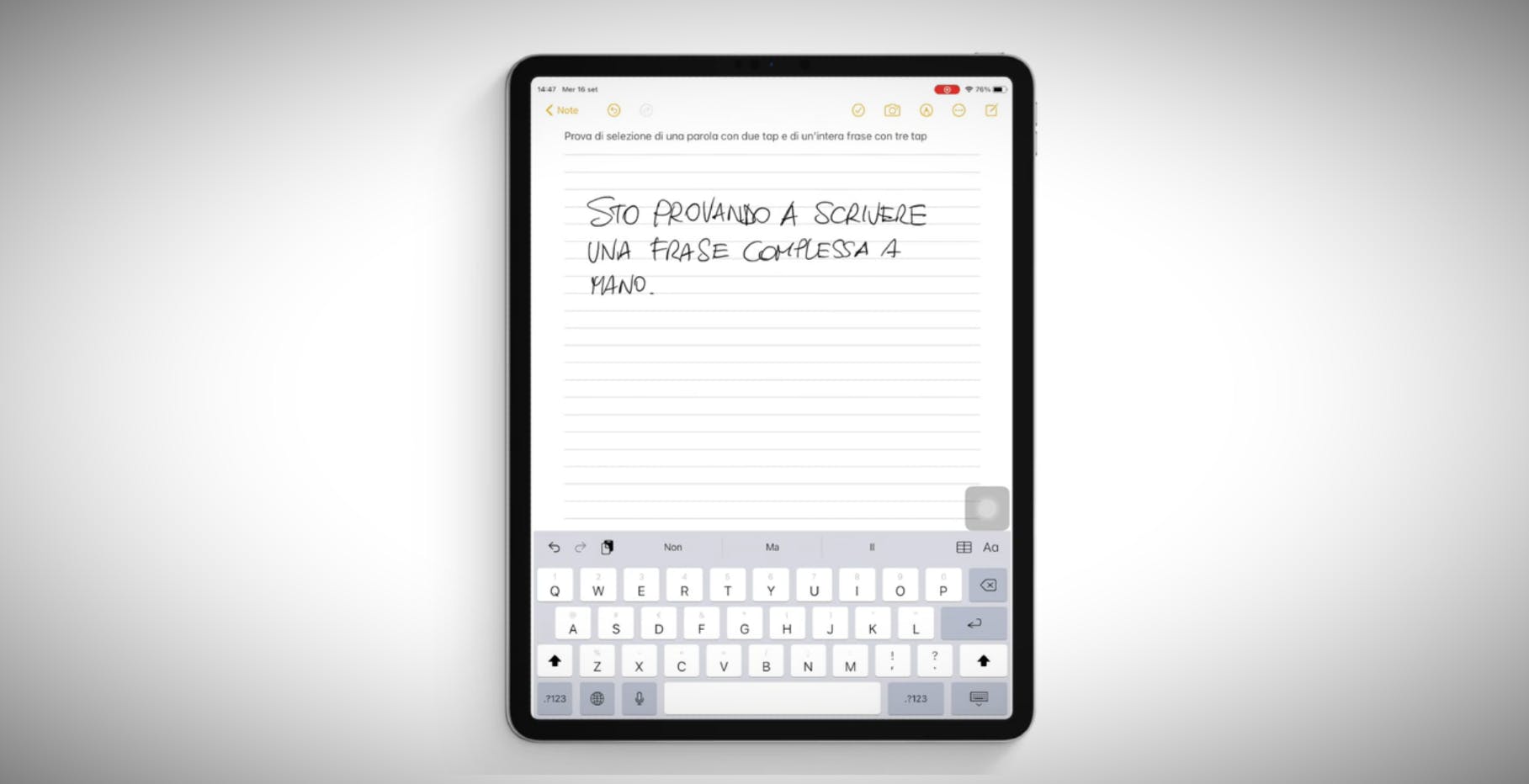 Al momento stai visualizzando La beta di iPadOS 14.5 ha integrato le funzioni di scrittura a mano in italiano