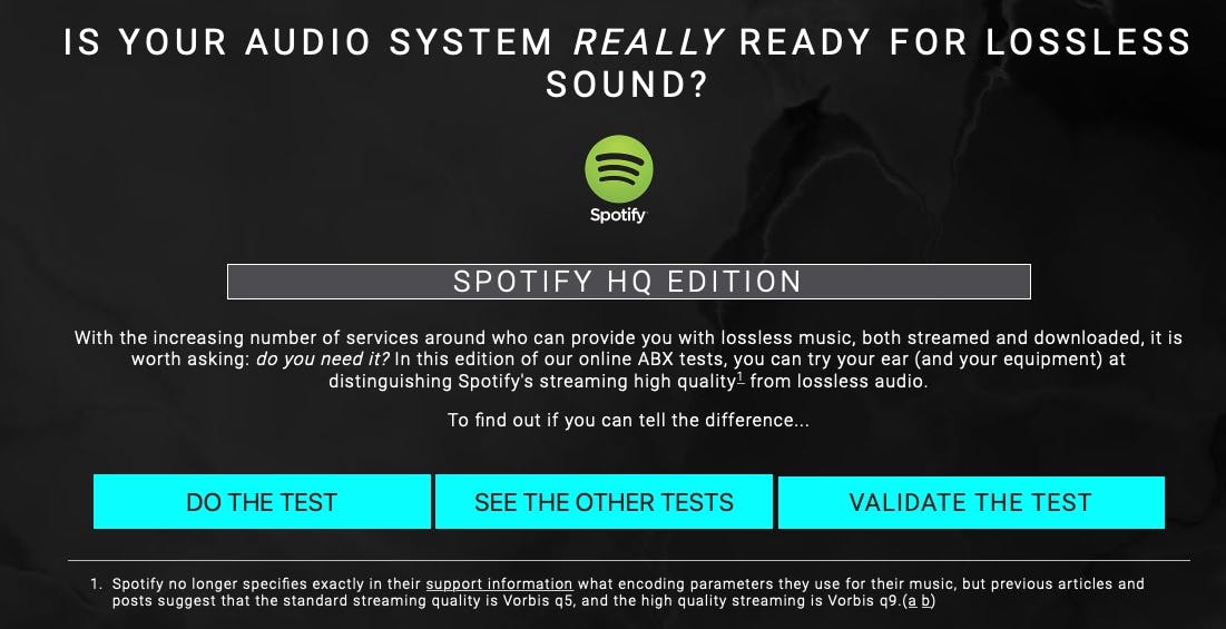 Sai veramente distinguere l'audio lossless? Questo test ti dice se sei pronto per Spotify HiFi