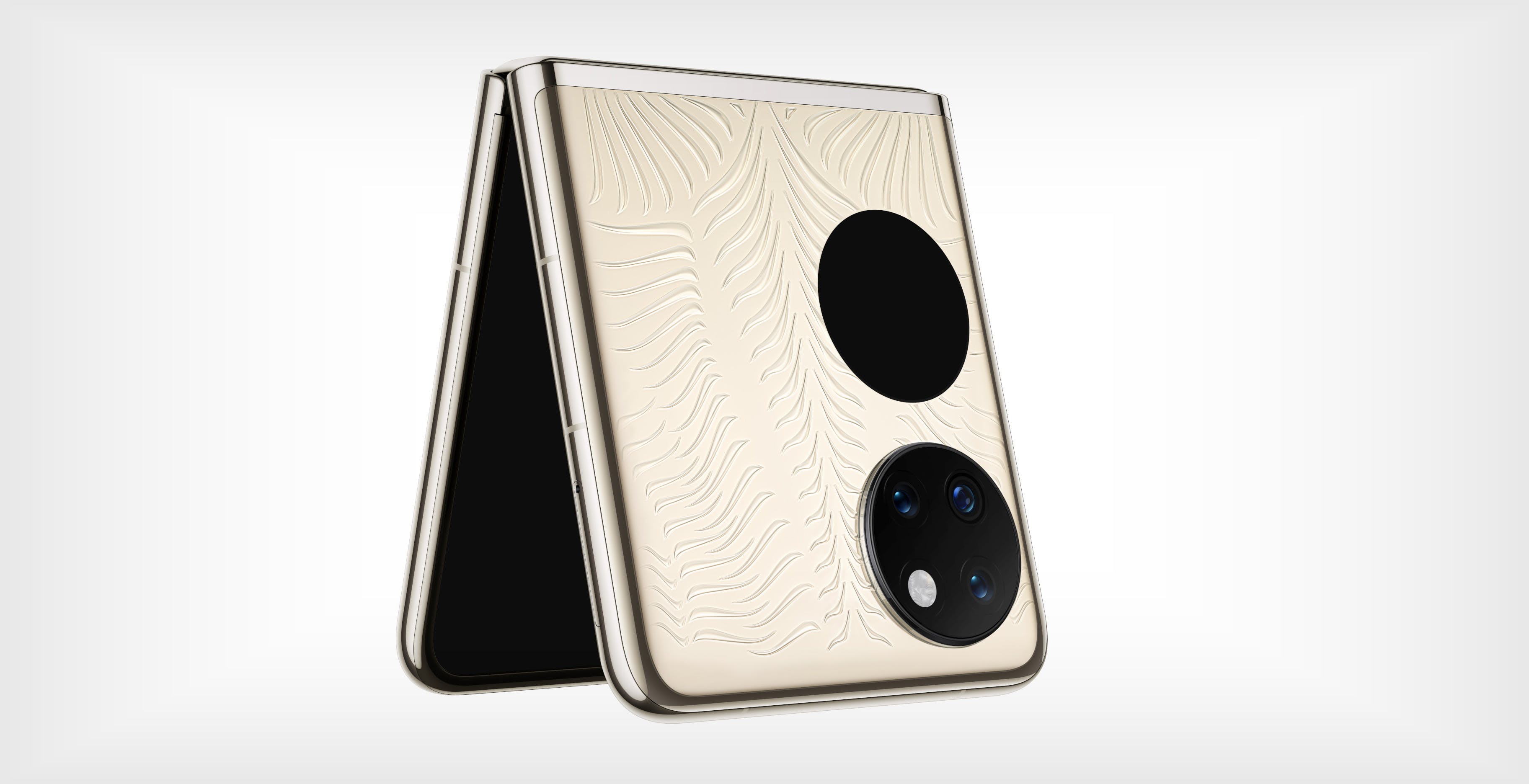 P50 Pocket Premium, si piega senza piega. Design chic per dimenticare l'assenza di Google e del 5G